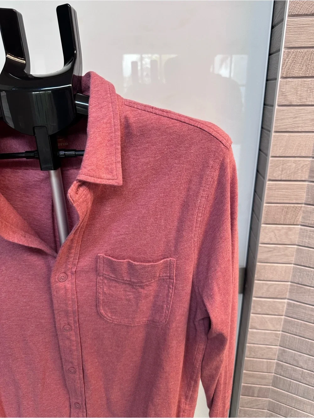 J. Crew Men's Heathered Brick Red  Button-Down Shirt